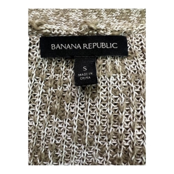 🧥 EUC BANANA REPUBLIC Women’s Olive Heather Drapey Pocket Long Cardigan | Size - Picture 6 of 9